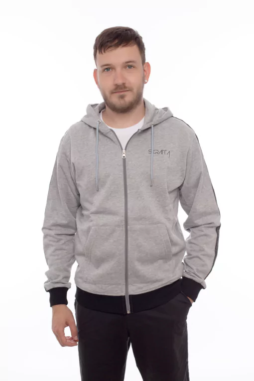 SKRATTA 7811910 Thor Hoody Front Grey Melange